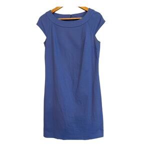 Ann Taylor Women's Dress Geometric Print Lined Periwinkle 4